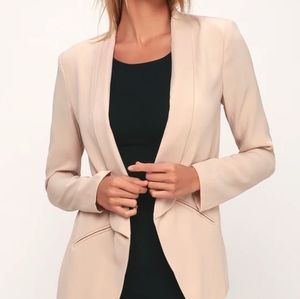 Lulus Miss Punctuality Taupe Blazer - XSMALL - NWT